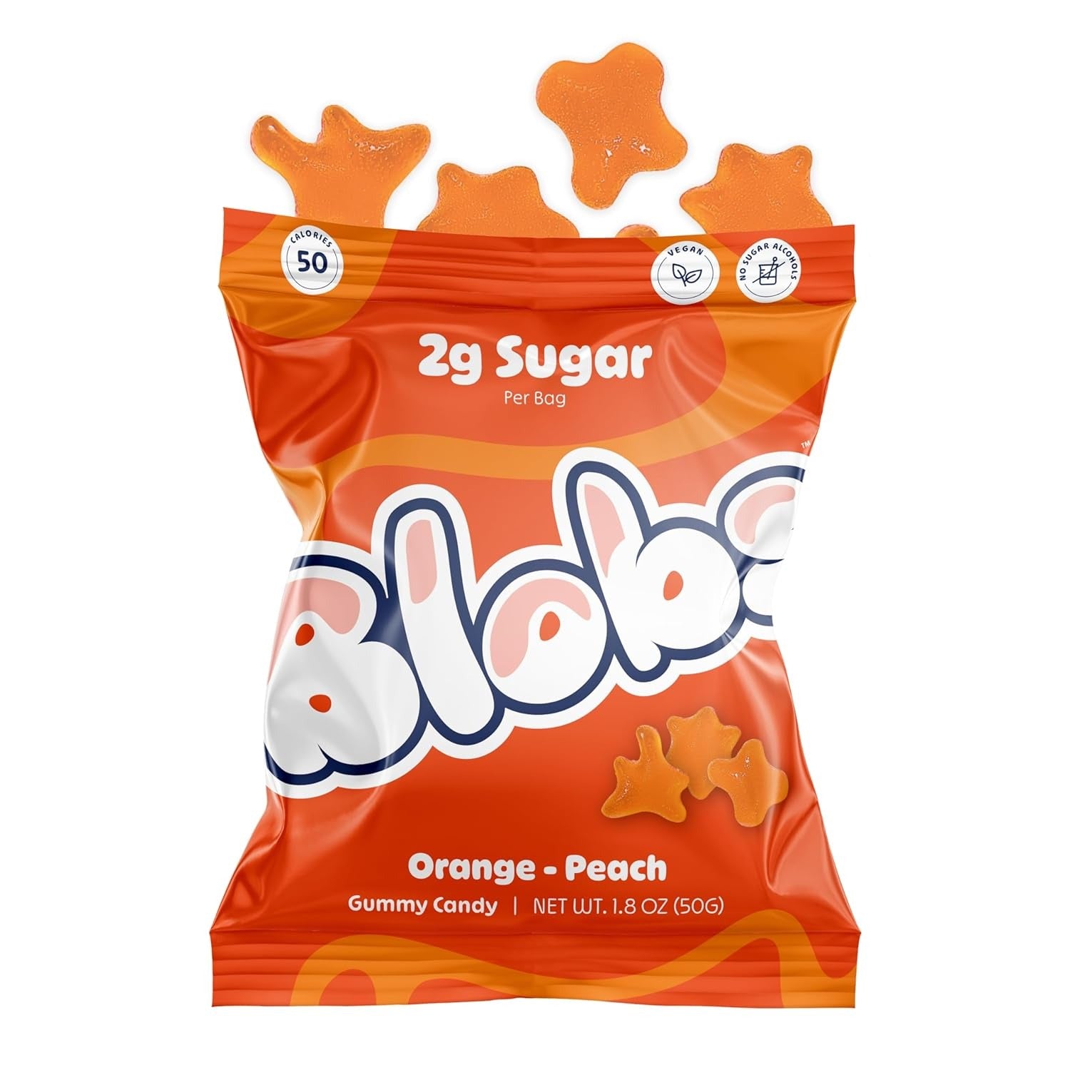 Orange Peach Gummy Candy (6 Pack)