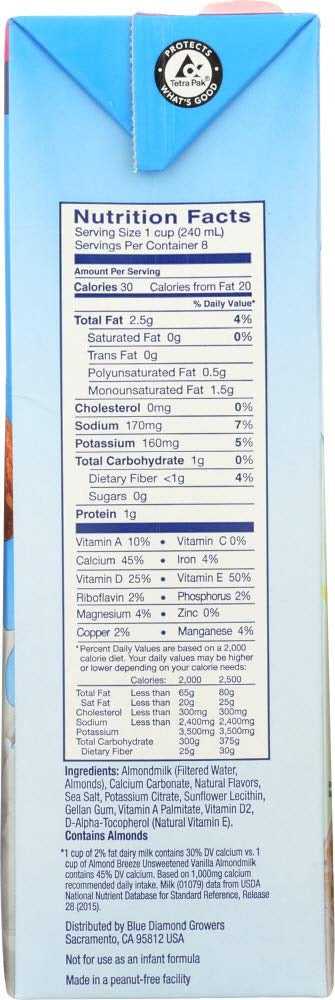 Unsweetened Vanilla Almond Milk