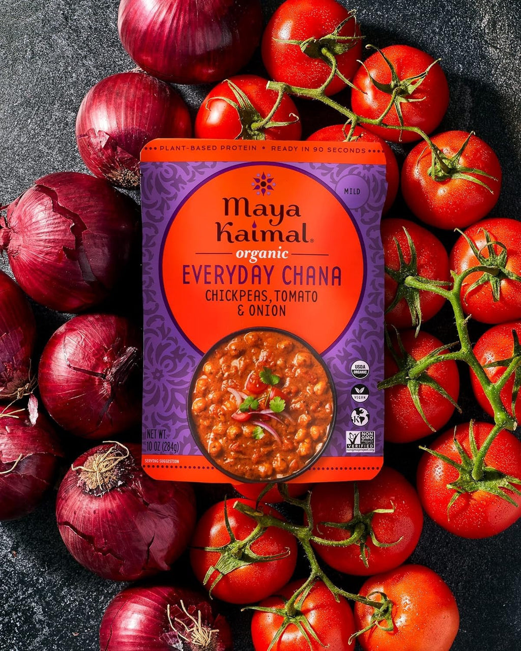 Organic Everyday Chana Chickpeas, Tomato & Onion (6 CT)
