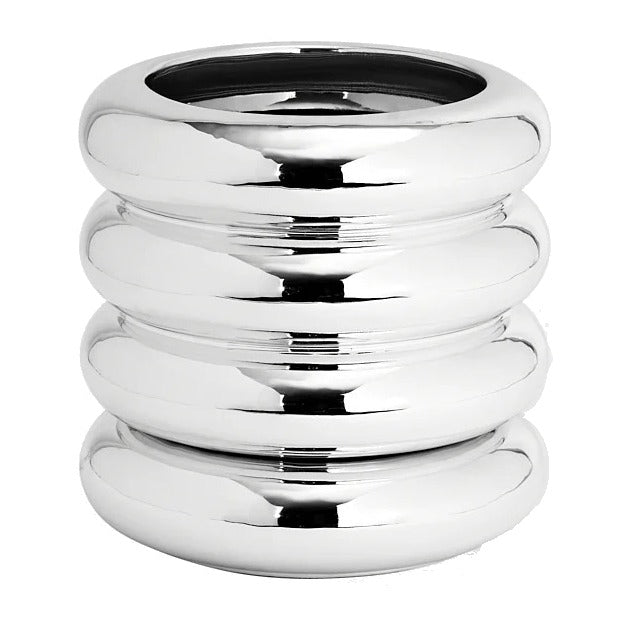 Tall Chrome Planter