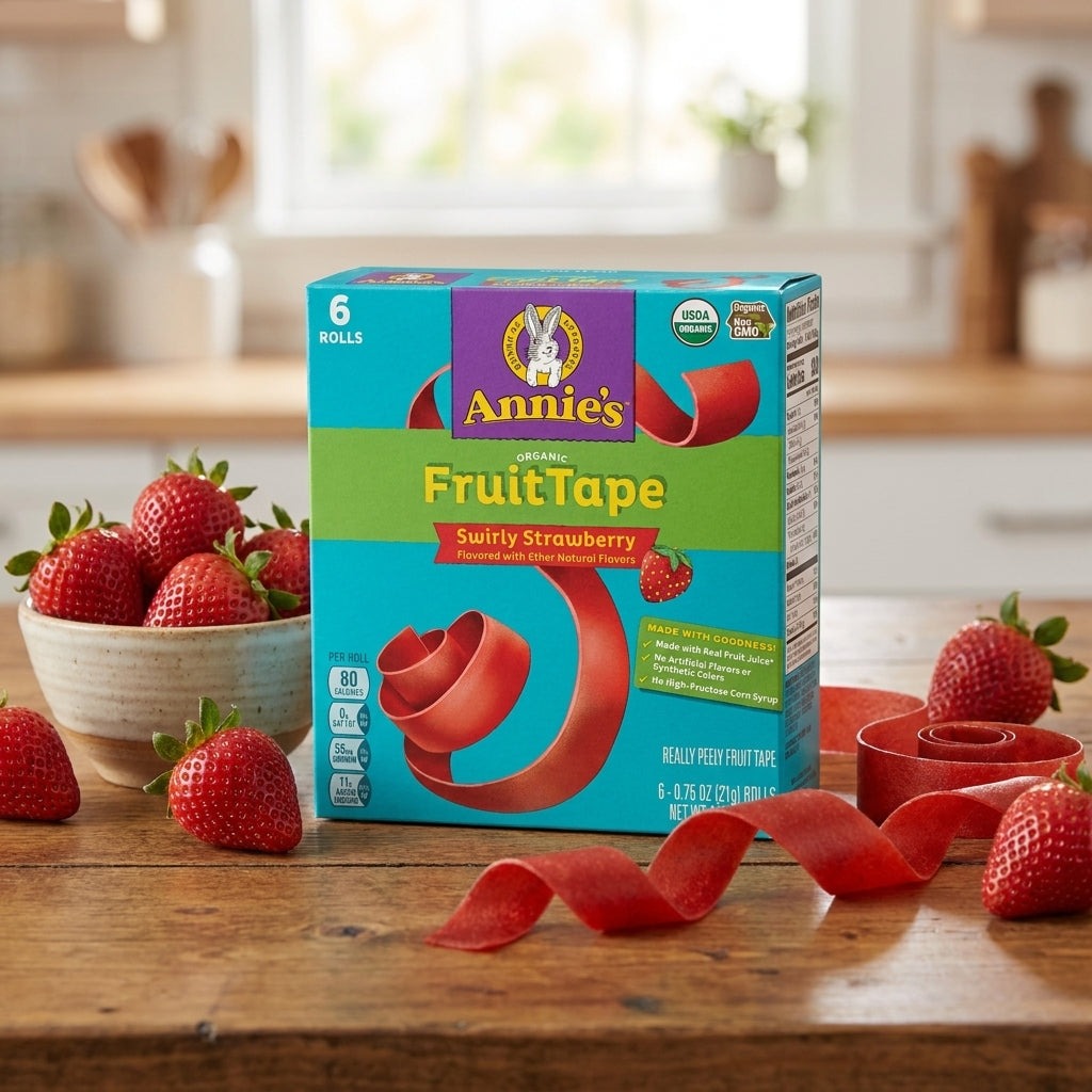 Organic Fruit Tape Swirly Strawberry (6 CT)