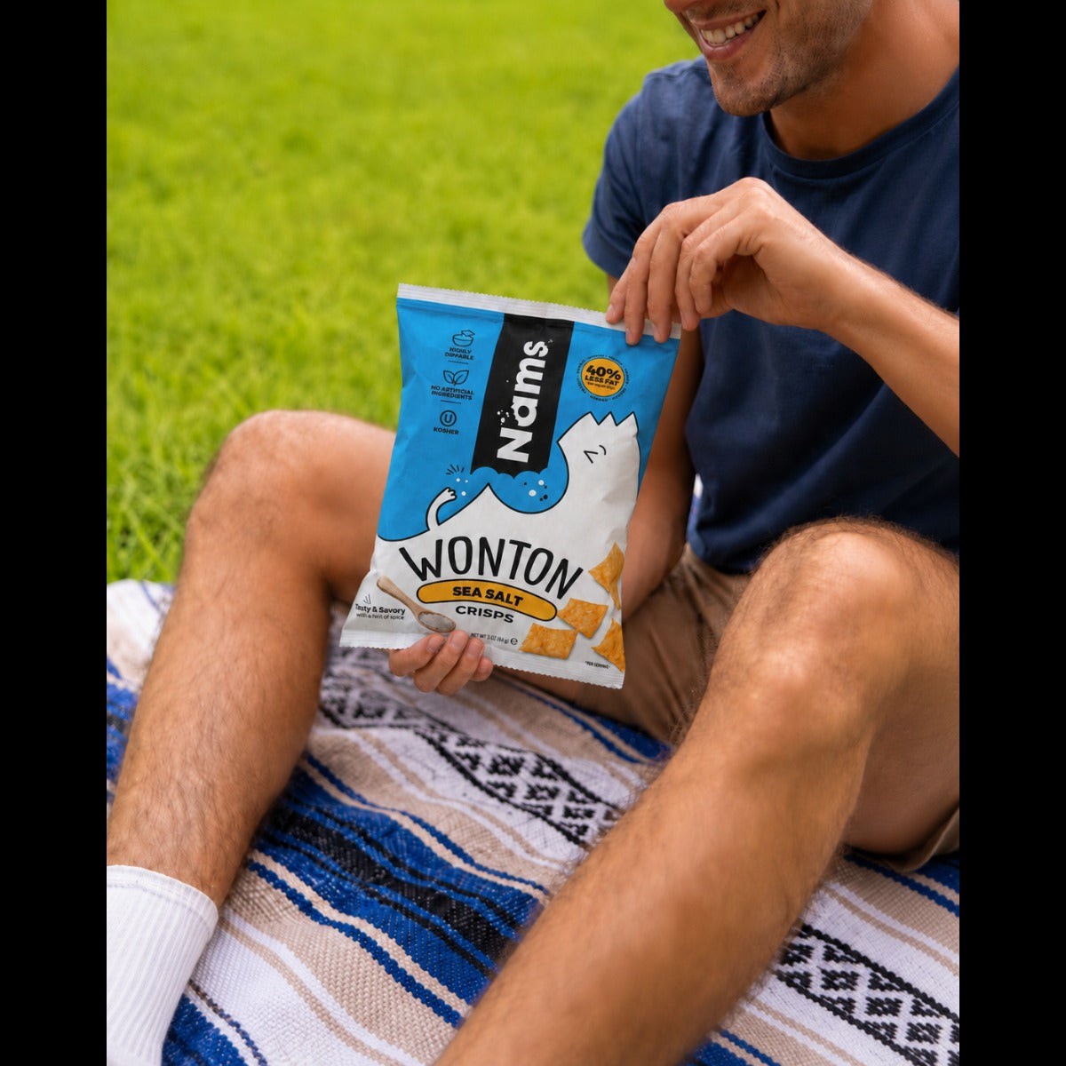 Sea Salt Flavored Wonton Crisps Snack
