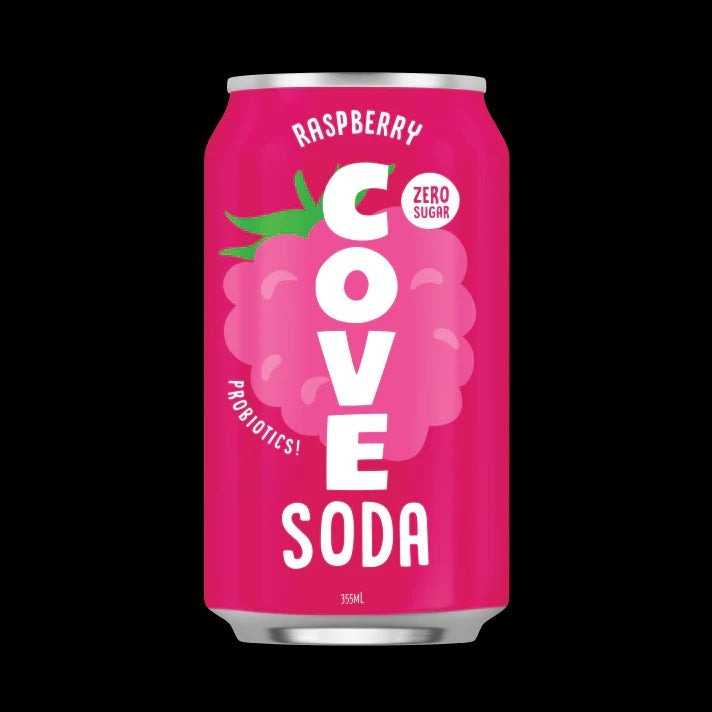 Probiotic Raspberry Soda (12 Pack)
