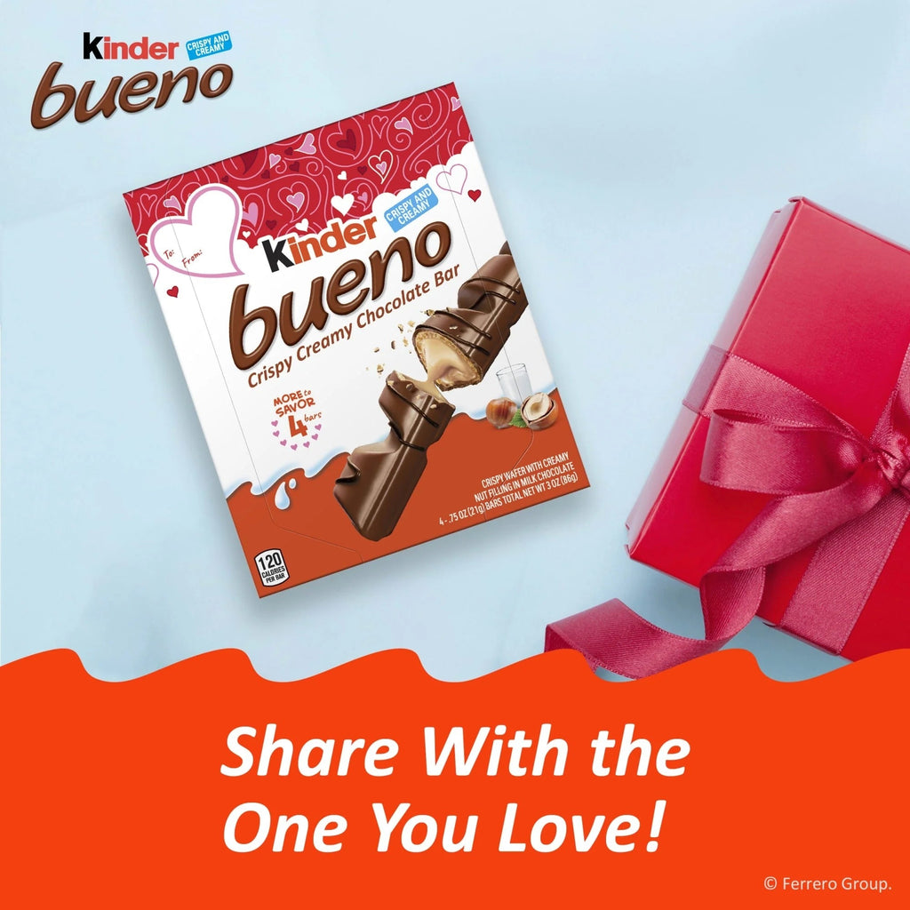 Bueno Crispy Creamy Chocolate Bars - Valentine's (4 CT)