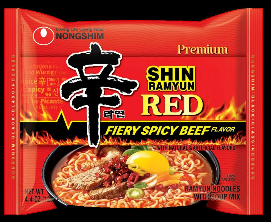 Shin Ramyun Red Fiery Spicy Beef Noodles (4 CT)