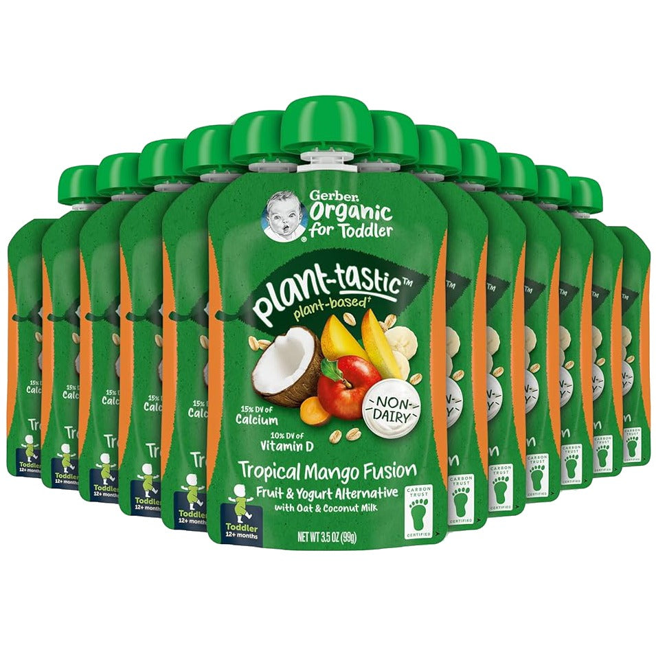 Plantastic Tropical Mango Fusion, Fruit & Yogurt Alternative (12 Pack)