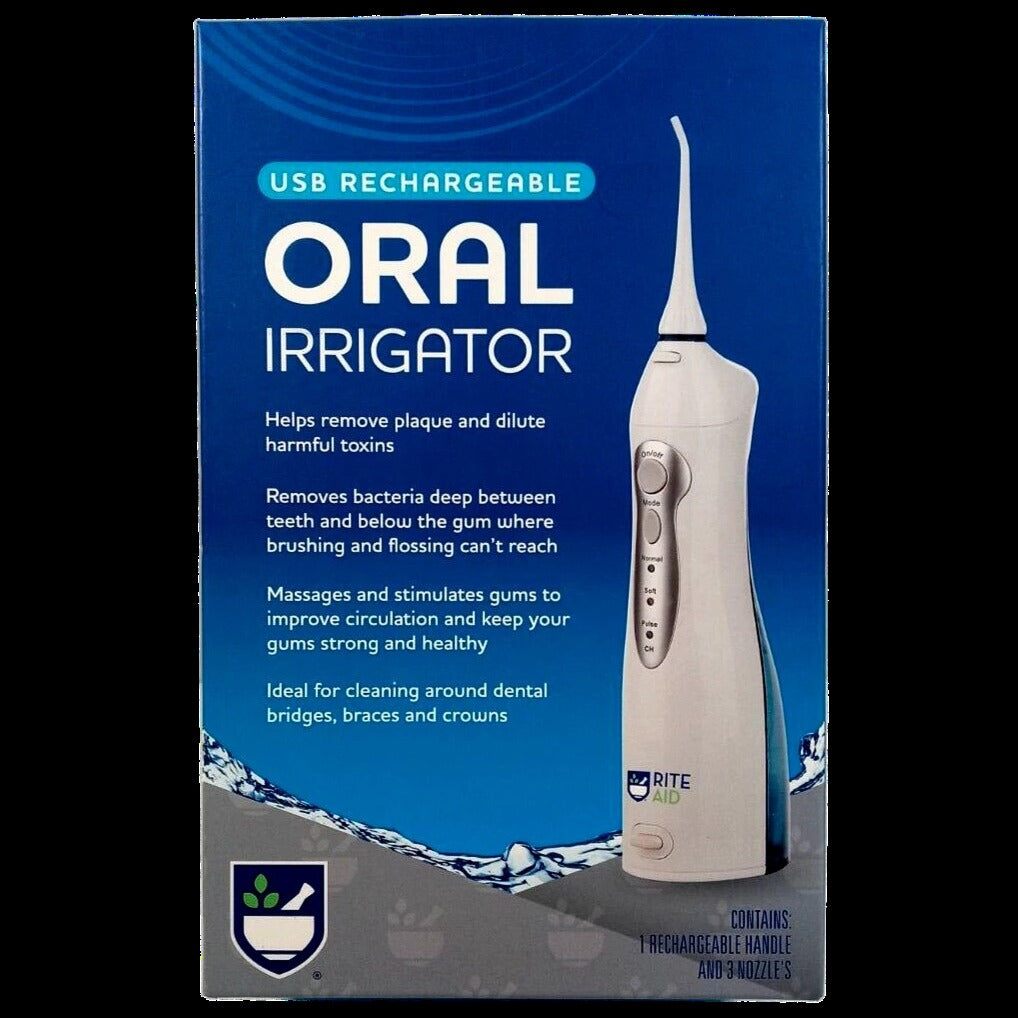 Rechargeable Oral Irrigator with 3 Nozzles