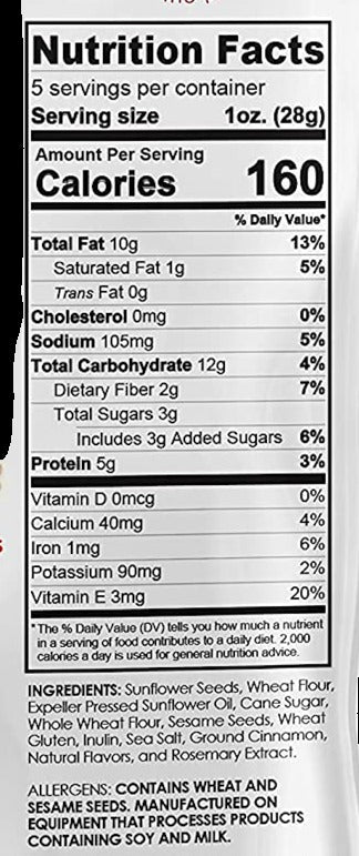 Cinnamon Sunflower Seed Crunchy Bites