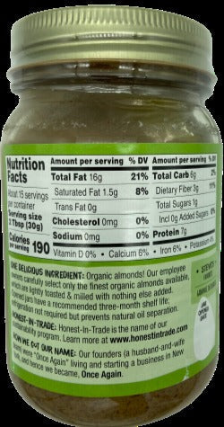 Organic Lightly Toasted Almond Butter