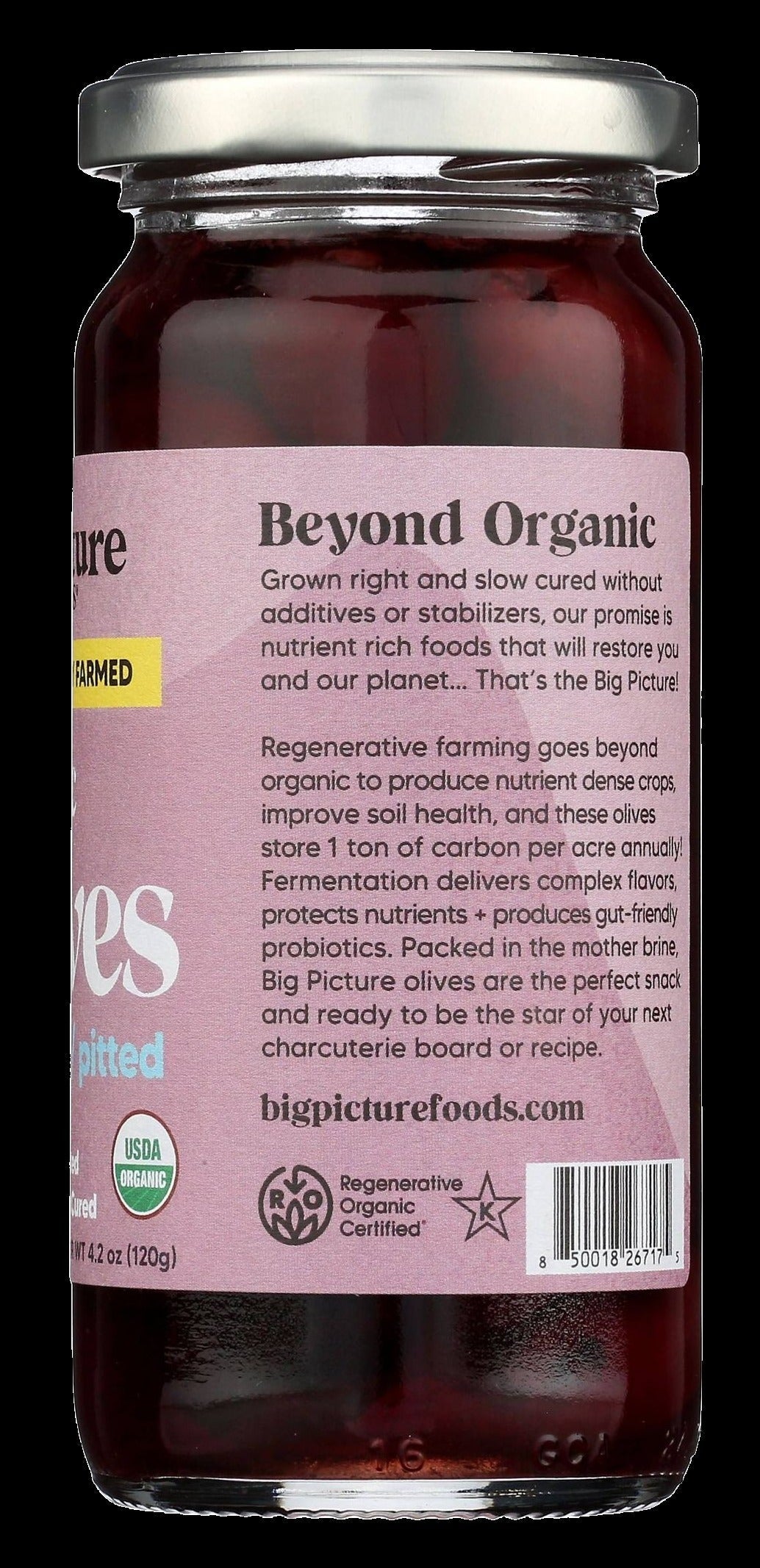 Regenerative Organic Kalamata Pitted Olives