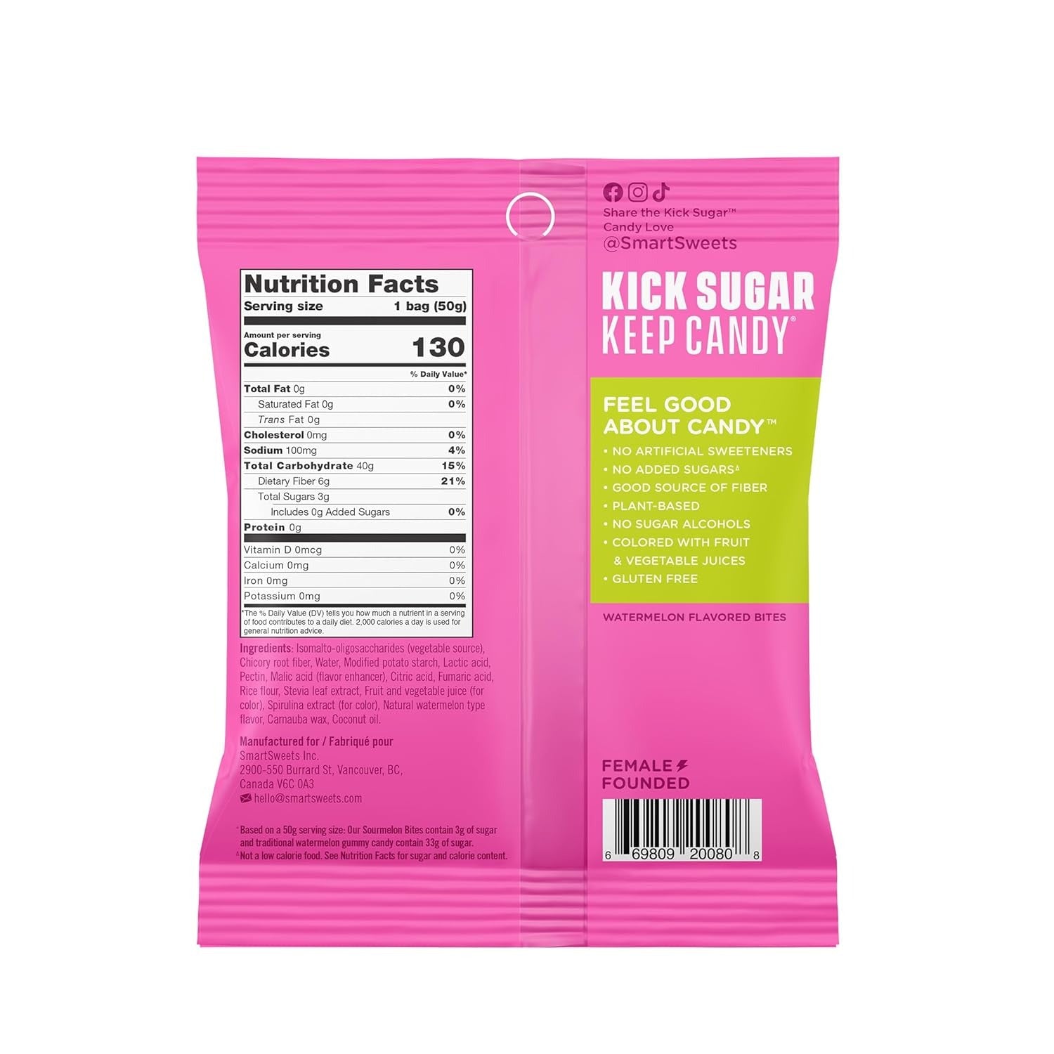 Sourmelon Bites Sour Gummy Candy (12 Pack)
