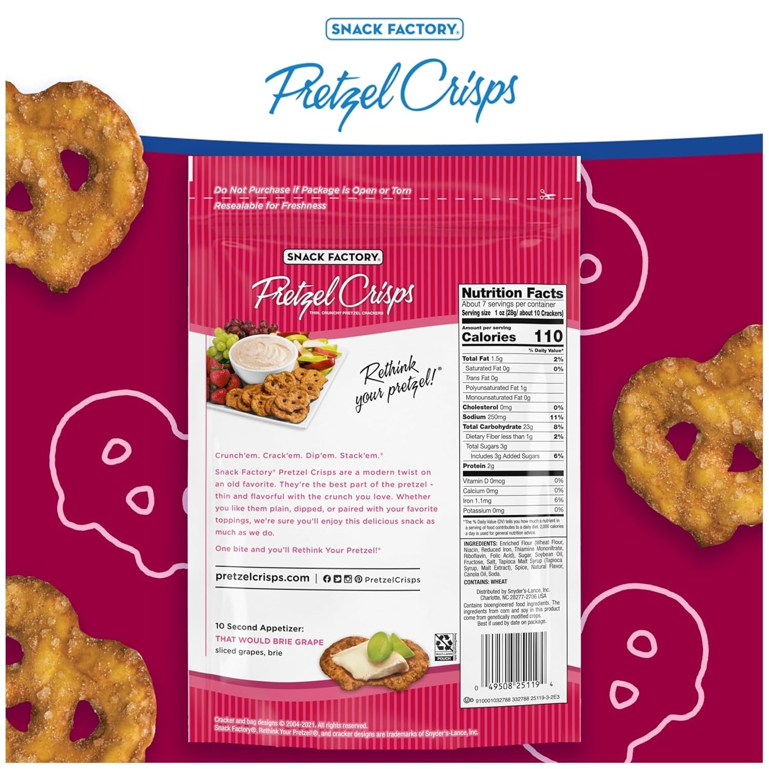 Cinnamon Sugar Pretzel Crisps