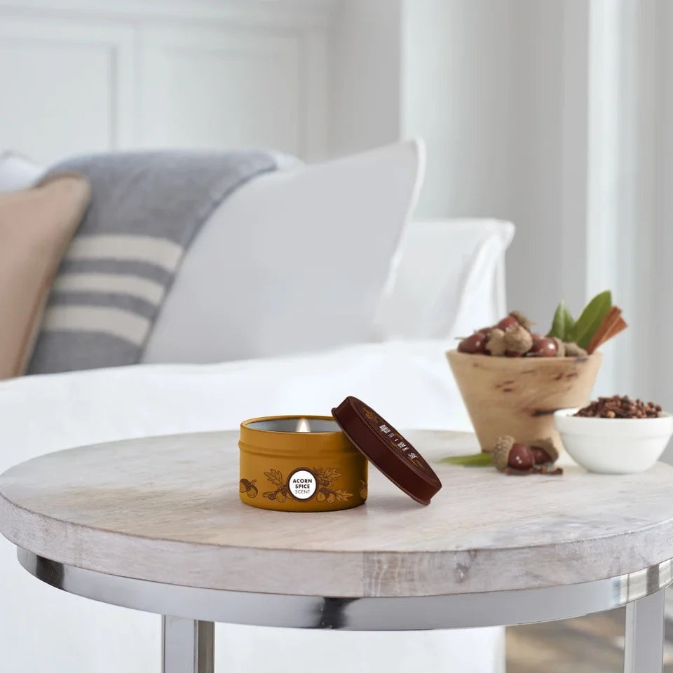 Soy Tin Candle Acorn Spice