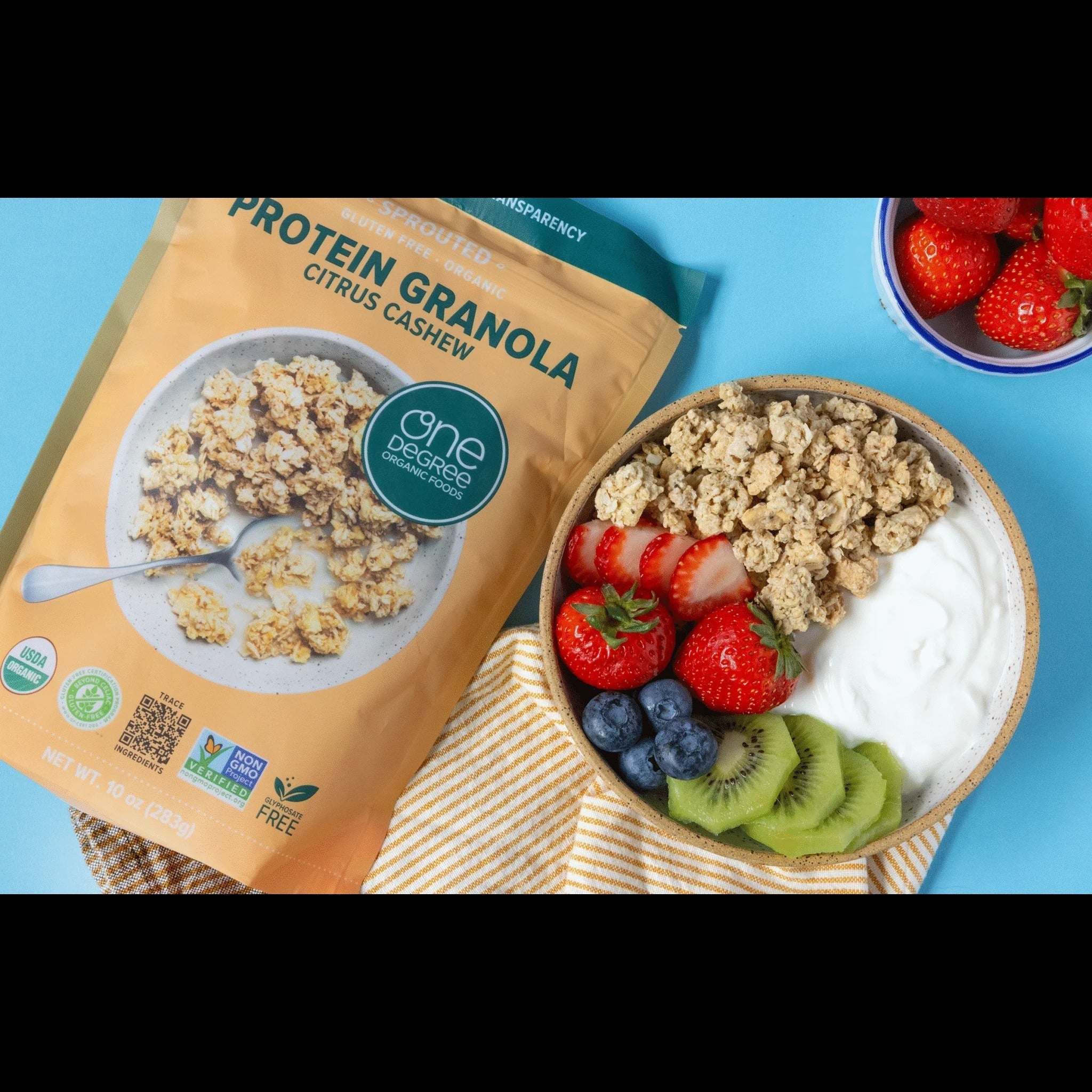 Organic Protein Citrus Cashew Granola