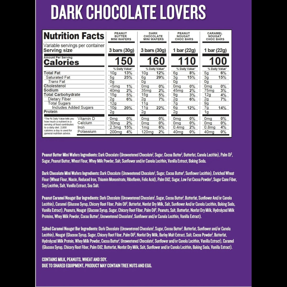 Dark Chocolate Lovers Chocolate Bars Variety Pack