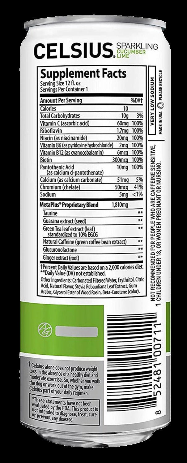 Cucumber Lime Sparkling Water (12 Pack)
