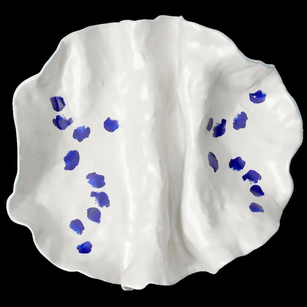 Frida White and Blue Porcelain Decorative Plate
