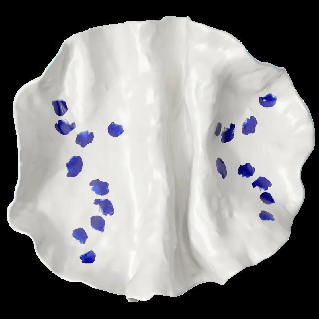 Frida White and Blue Porcelain Decorative Plate
