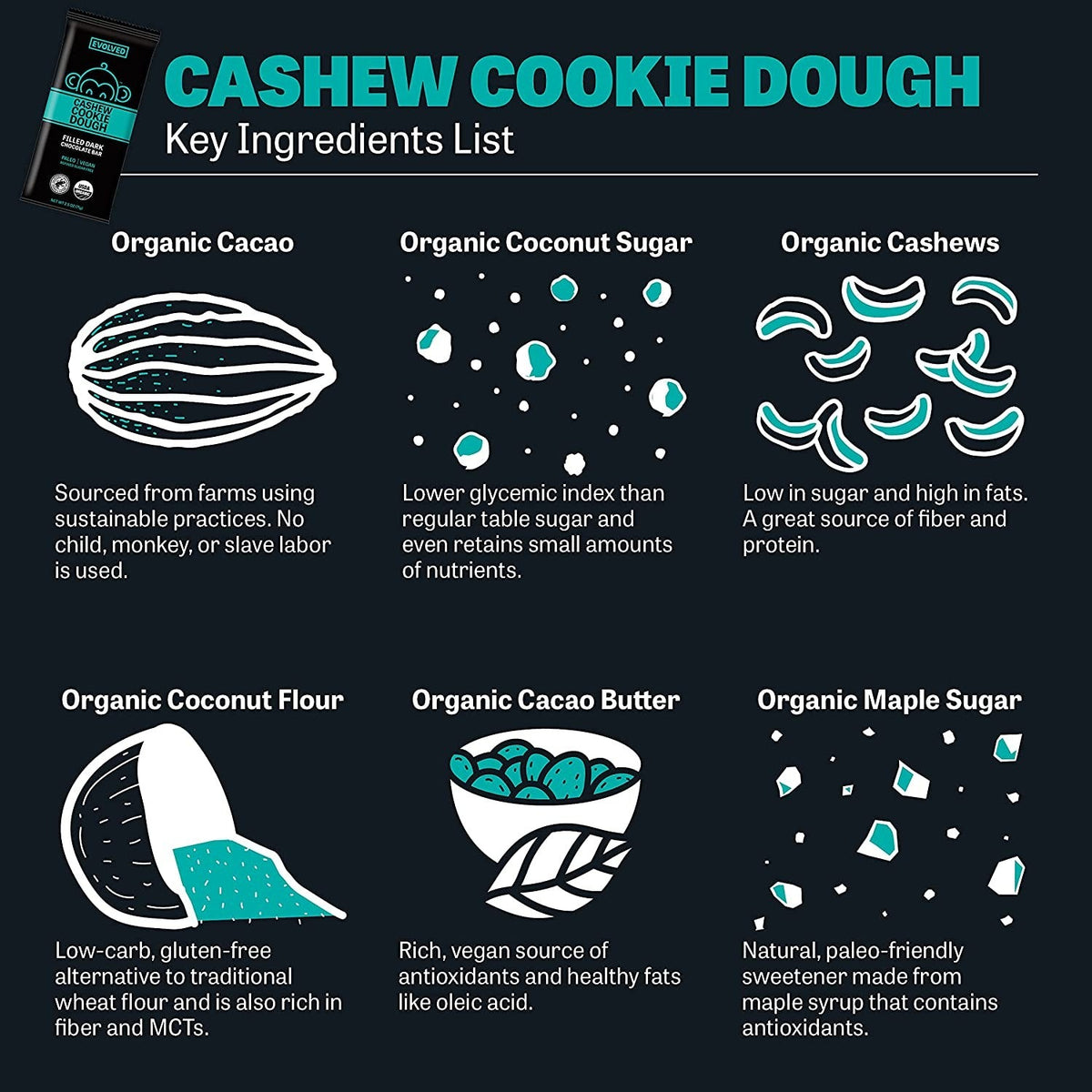 Cashew Cookie Dough Chocolate Bar