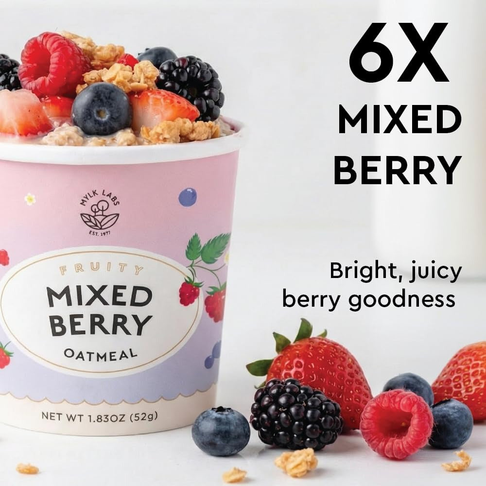 Mixed Berry Oatmeal Cups (6 Pack)