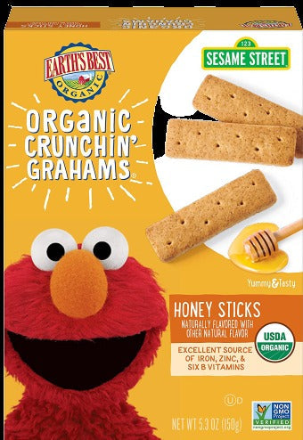 Organic Crunchin Grahams Honey Sticks