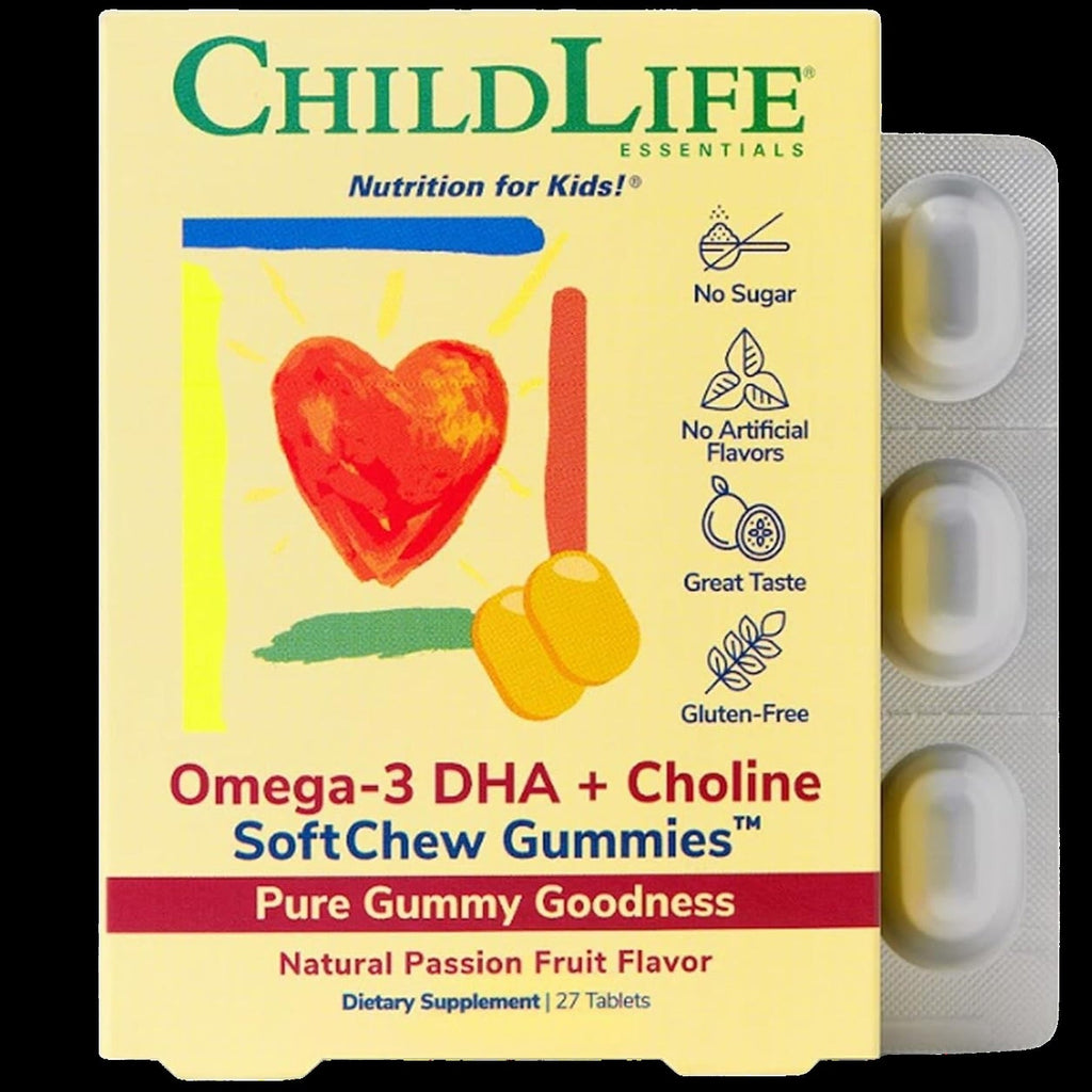 Omega-3 DHA + Choline SoftMelts Natural Passion Fruit Flavor (27 CT)