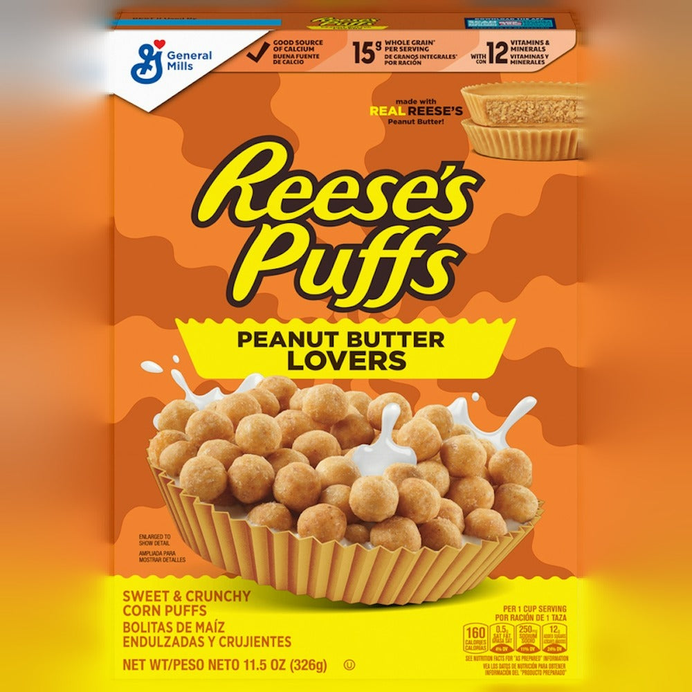Reeses Puffs Peanut Butter Lovers Cereal Mid Size