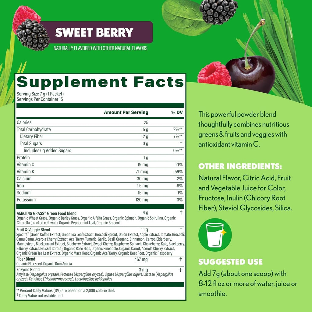 Super Greens Antioxidant Sweet Berry (15 CT)