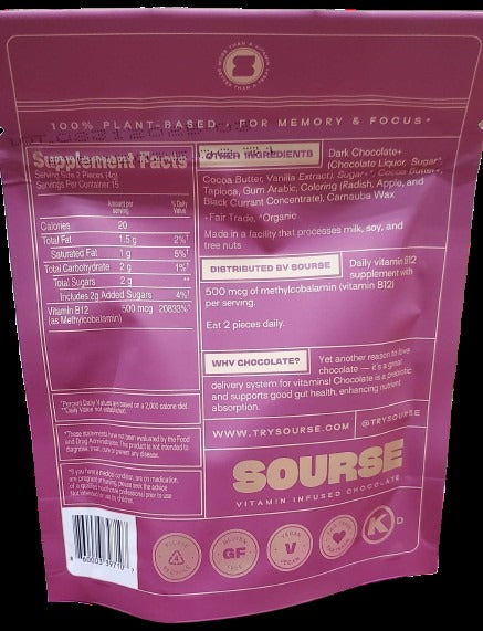 Hype Sourse B12 Infused Chocolate Bites