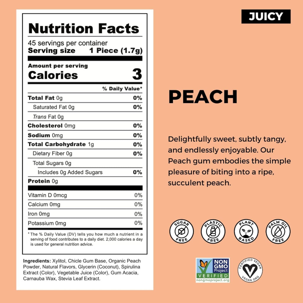 Plant Based Peach Gum