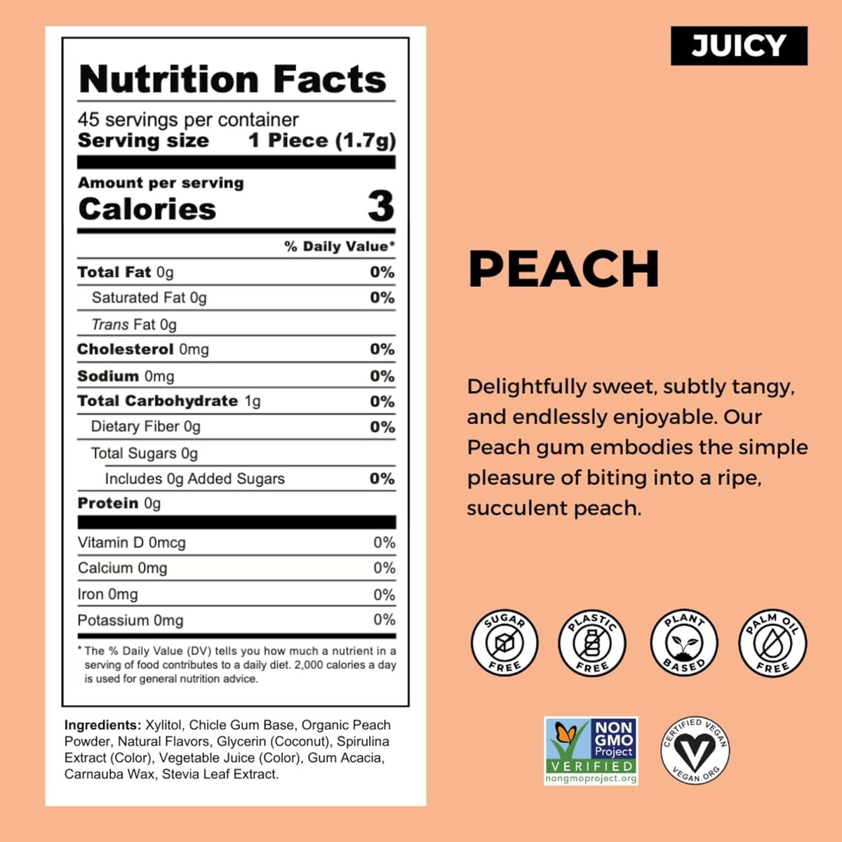 Plant Based Peach Gum