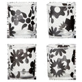 Black Pattern Glasses - Set of 4