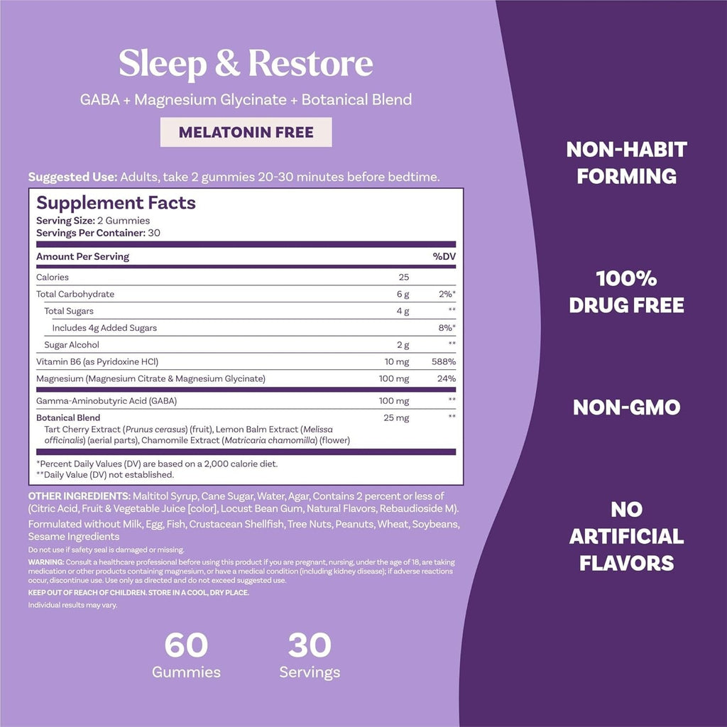 Sleep & Restore Cherry Gummies (60 CT)