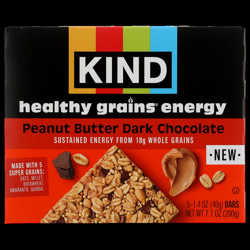 Healthy Grains Energy Bars - Peanut Butter Dark Chocolate (5 CT)