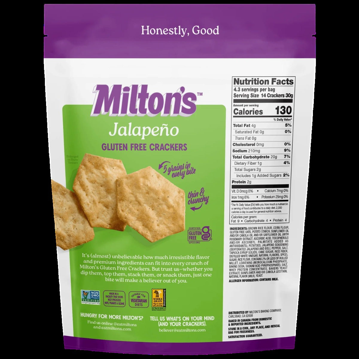Jalapeno Gluten Free Crackers (6 Pack)