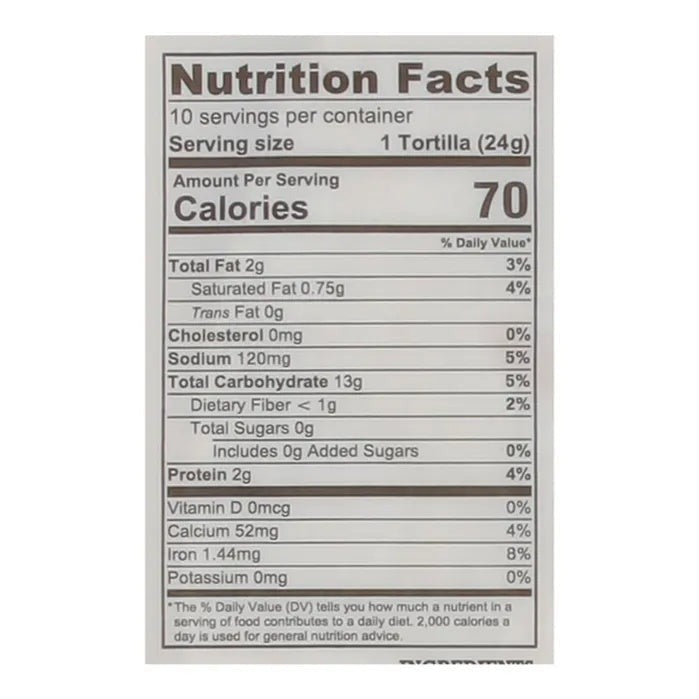8 Inch Flour Tortillas Fajita Size (10 CT)