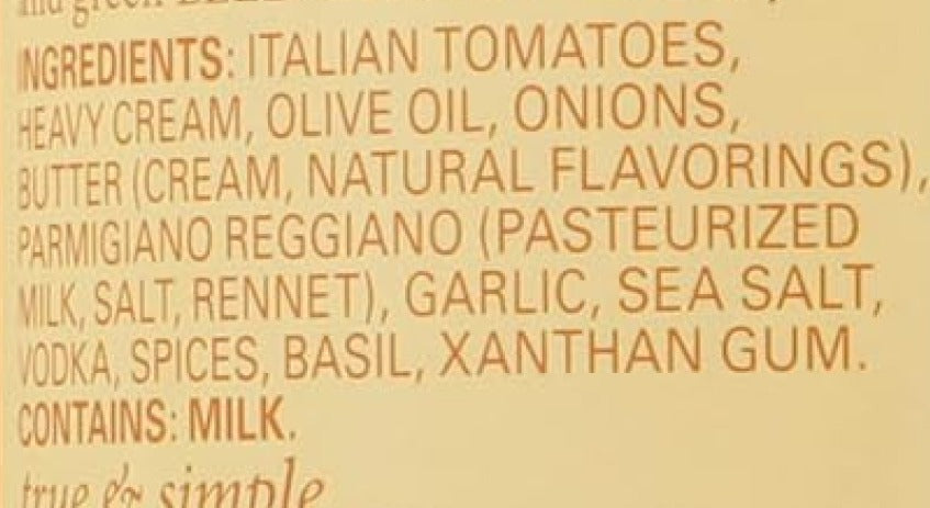 Alla Vodka Pasta Sauce