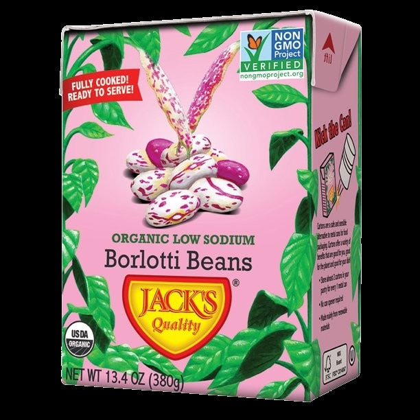 Organic Low Sodium Borlotti Beans
