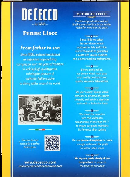 Penne Lisce Pasta