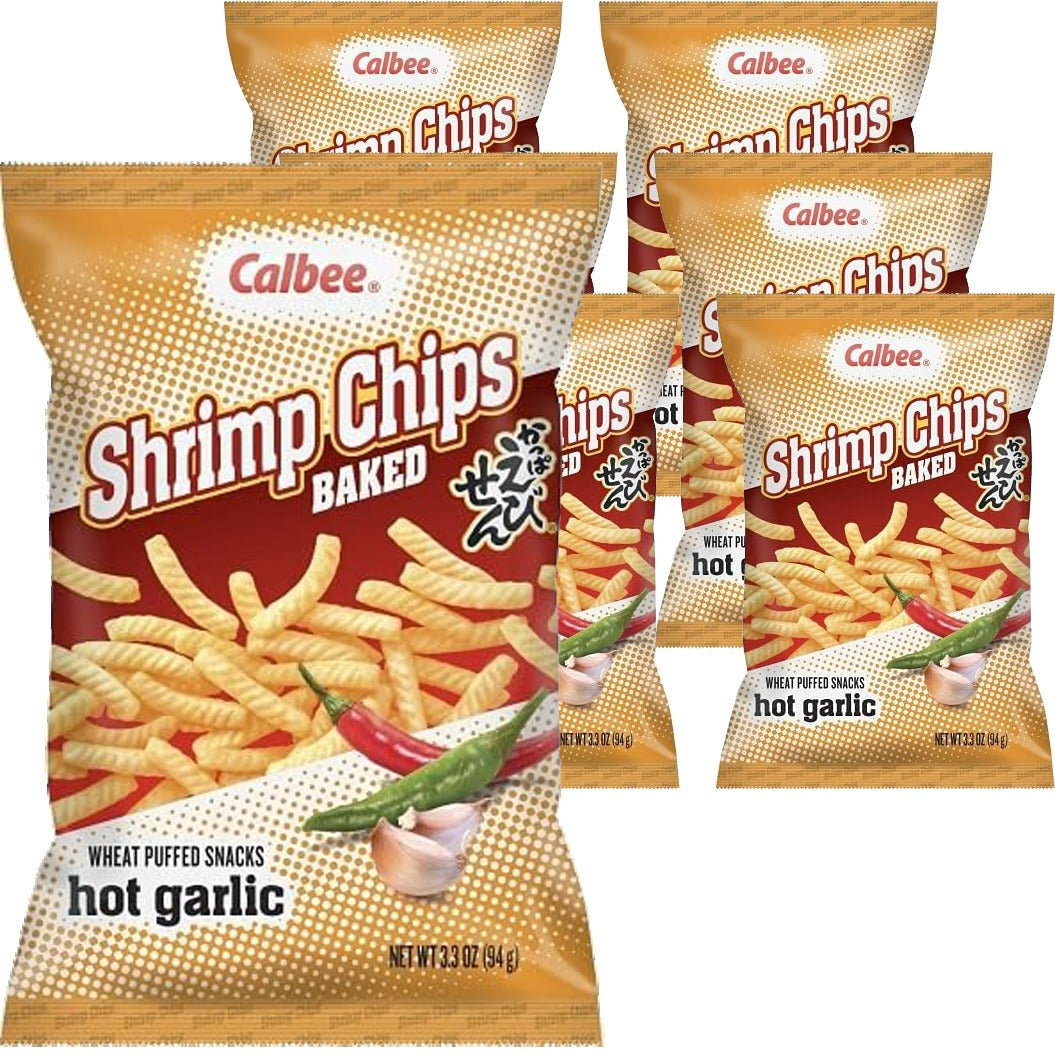 Hot Garlic Baked Shrimp Chips (6 Pack)