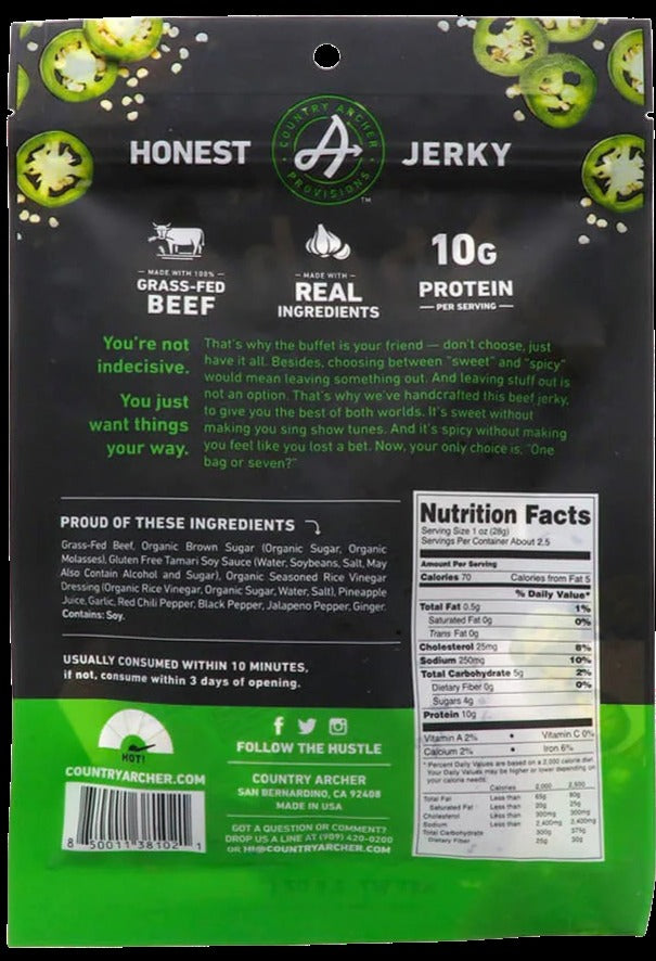 Sweet Jalapeno Beef Jerky