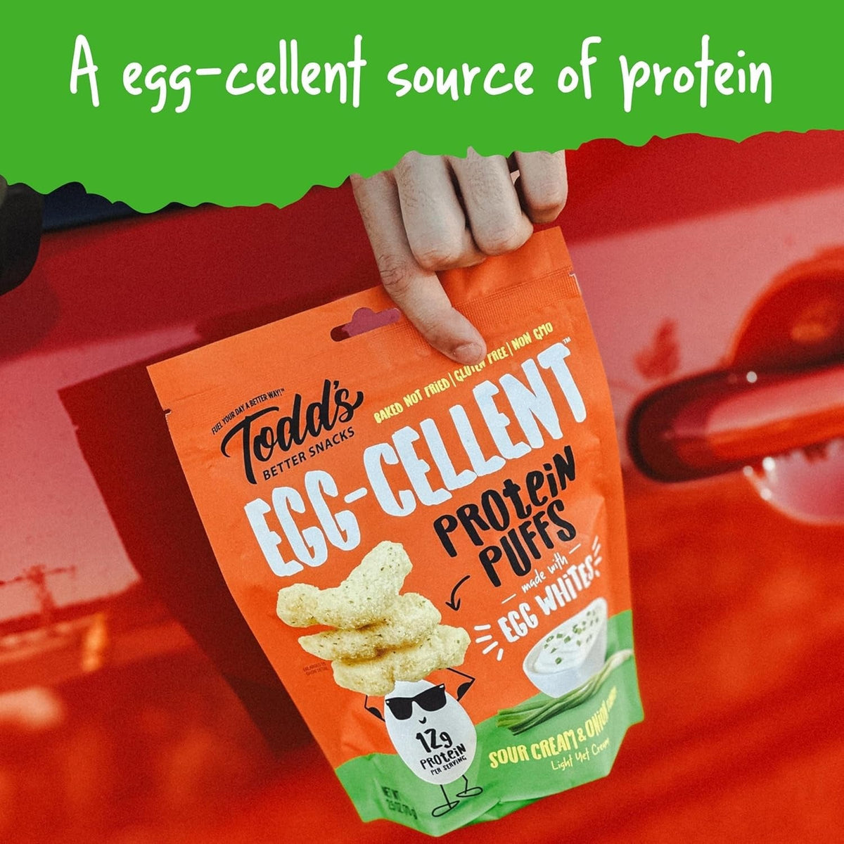 Egg-Cellent Protein Puffs - Sour Cream & Onion (10 CT)