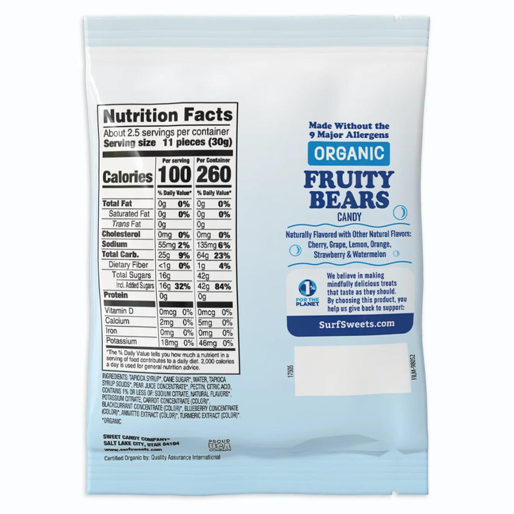 Organic Fruity Gummy Bears (12 CT)