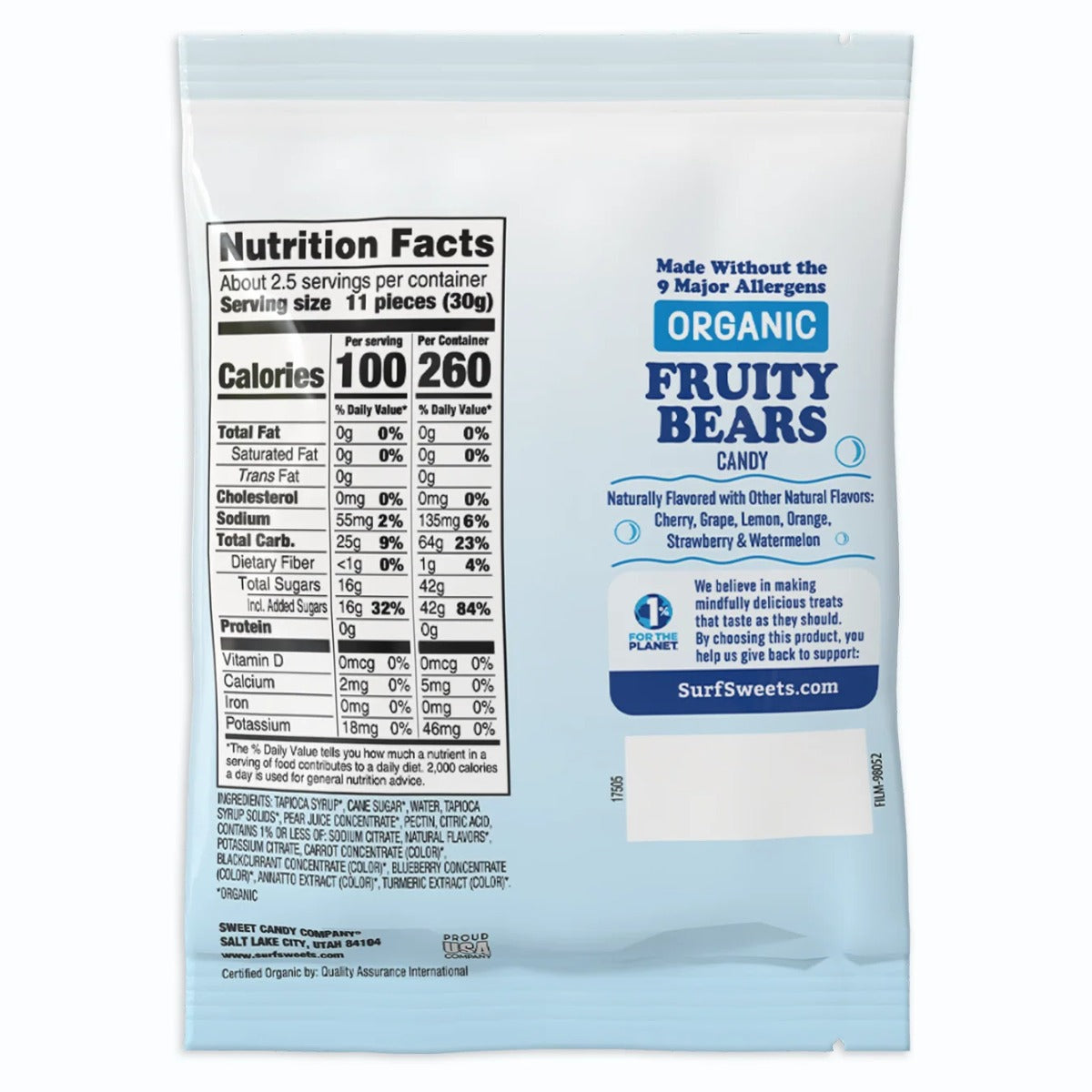 Organic Fruity Gummy Bears (12 CT)