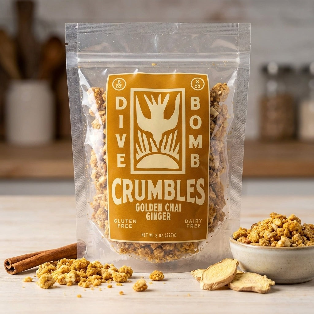 Dive Bomb Golden Chai Ginger Crumbles Snack Mix