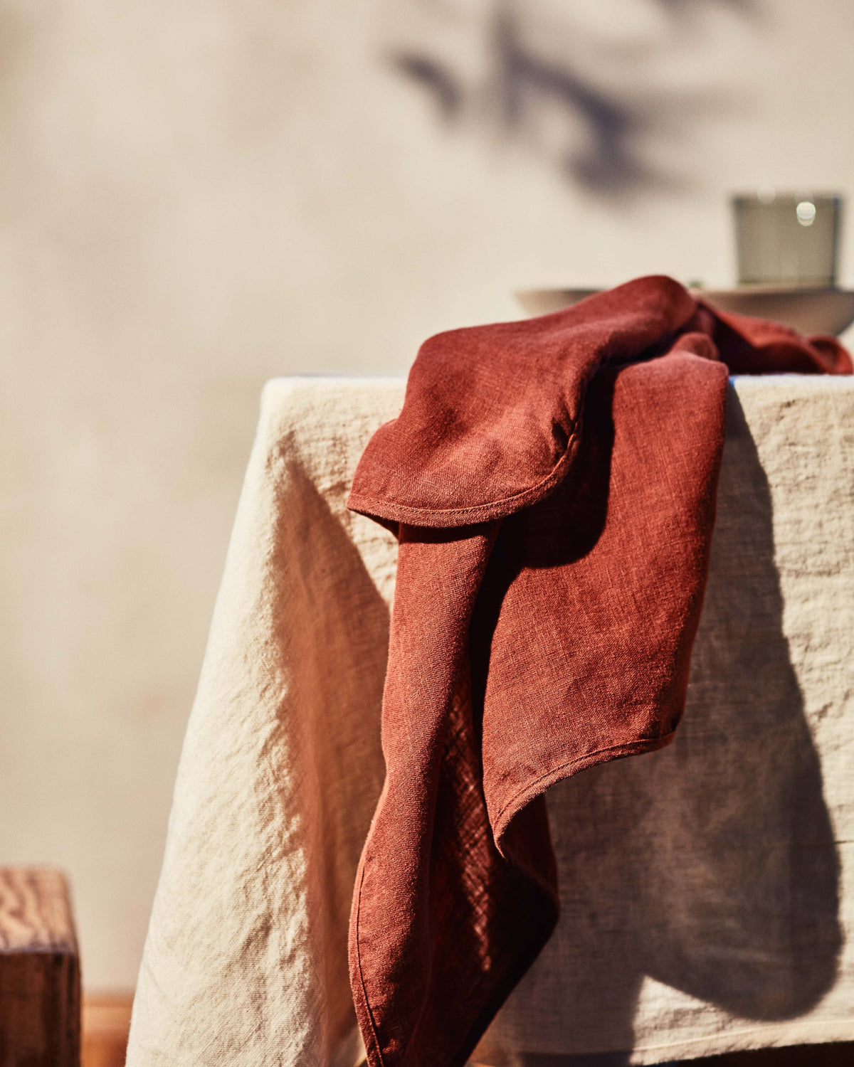 Linen Table Cloth - Blue Grey
