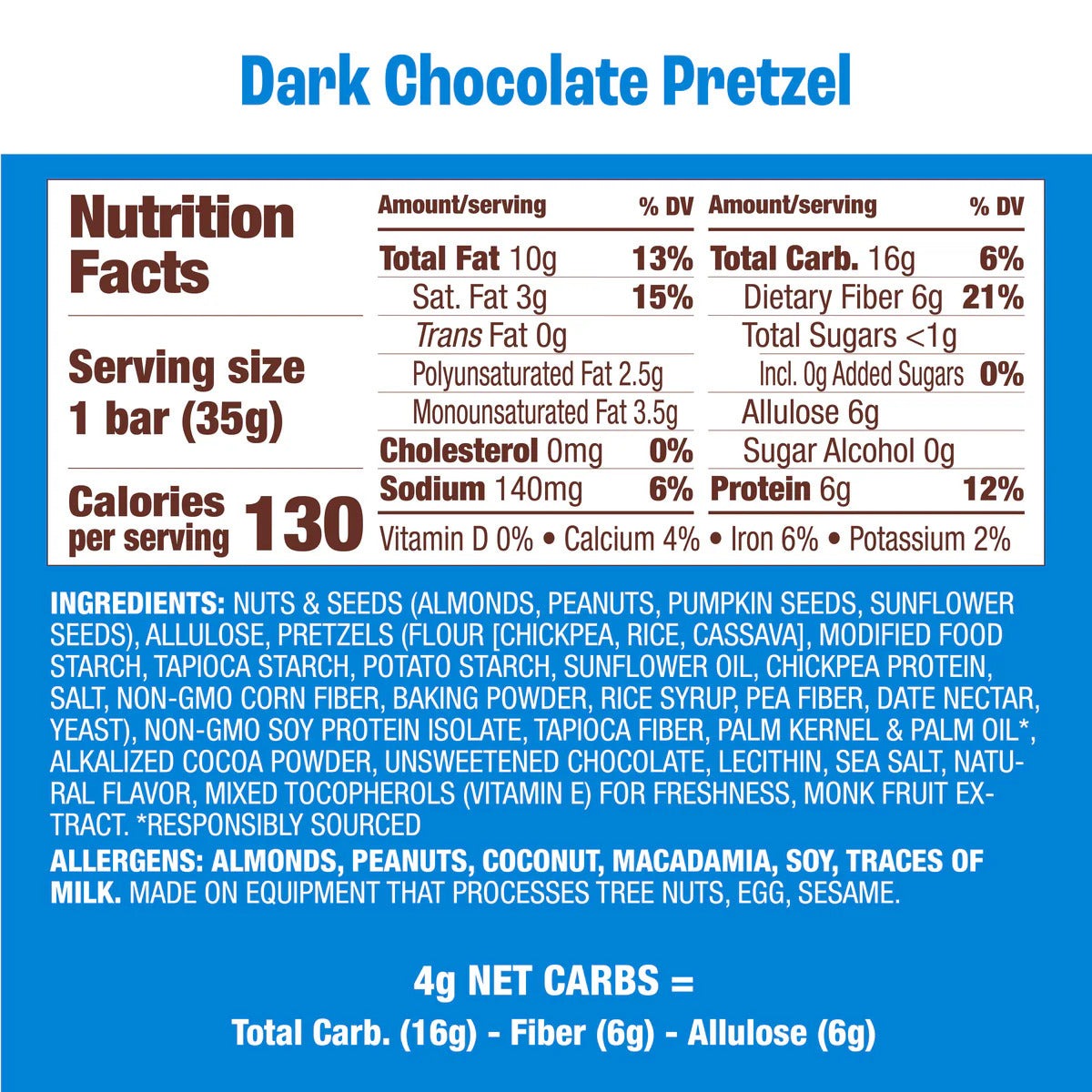 Dark Chocolate Pretzel Nut & Seed Bar (12 Pack)