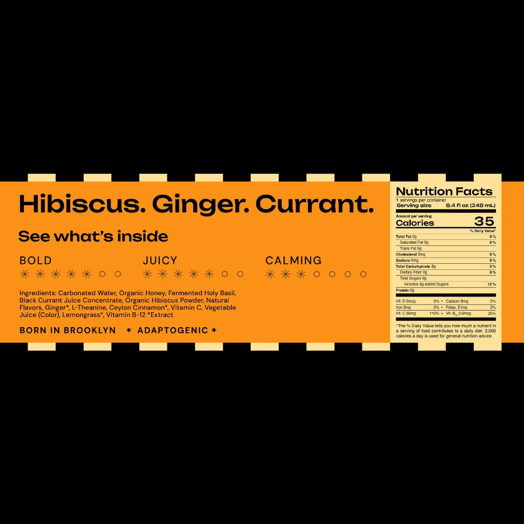 Hibiscus Ginger Currant Sparkling Tea (12 Pack)
