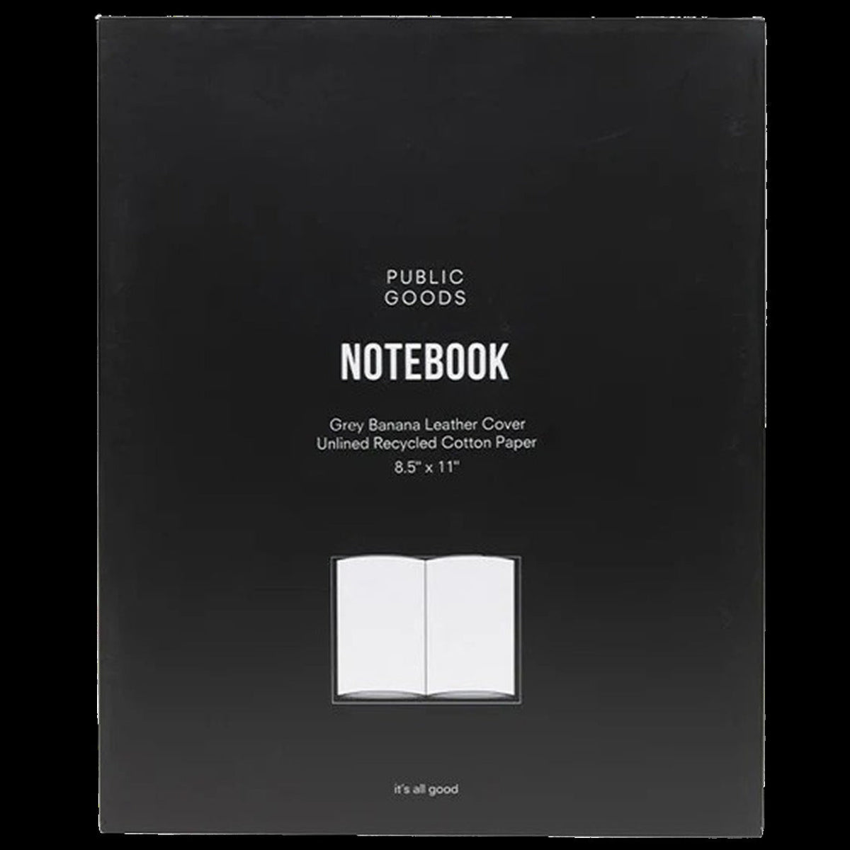 Banana Leather Notebook Med Gry Unlined