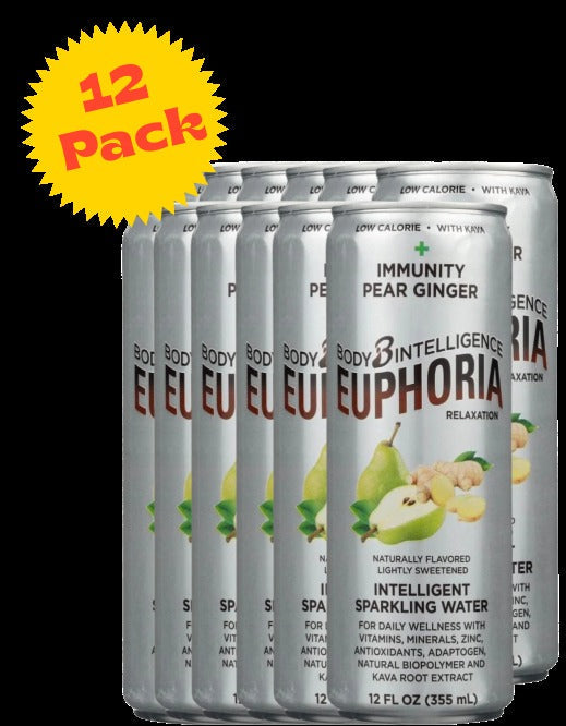 Intelligent Sparkling Water Pear Ginger (12 Pack)